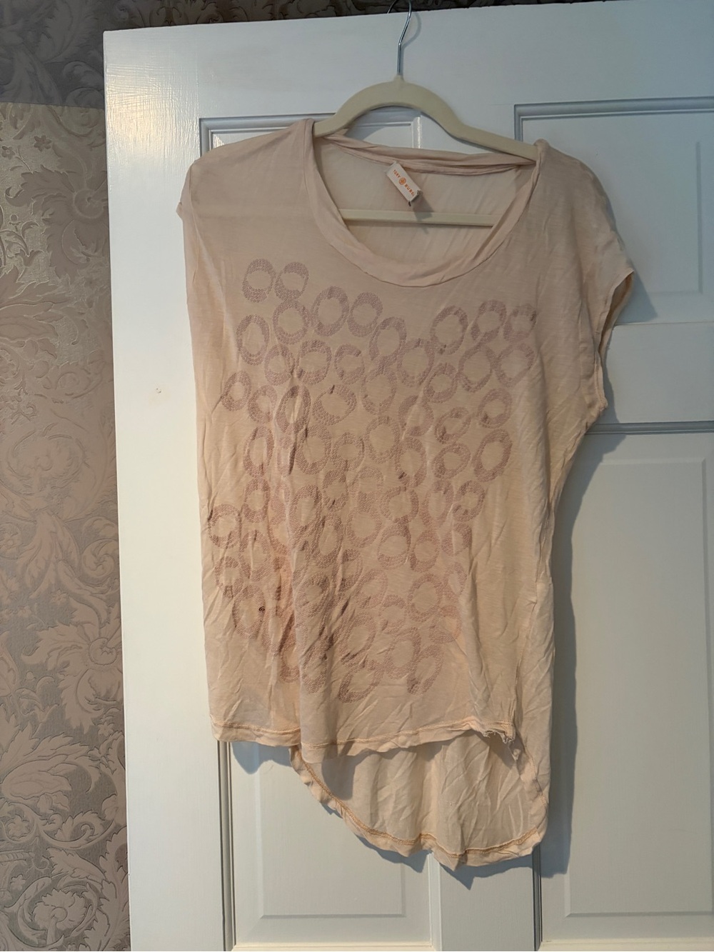 Tory burch long tee xl beige circles